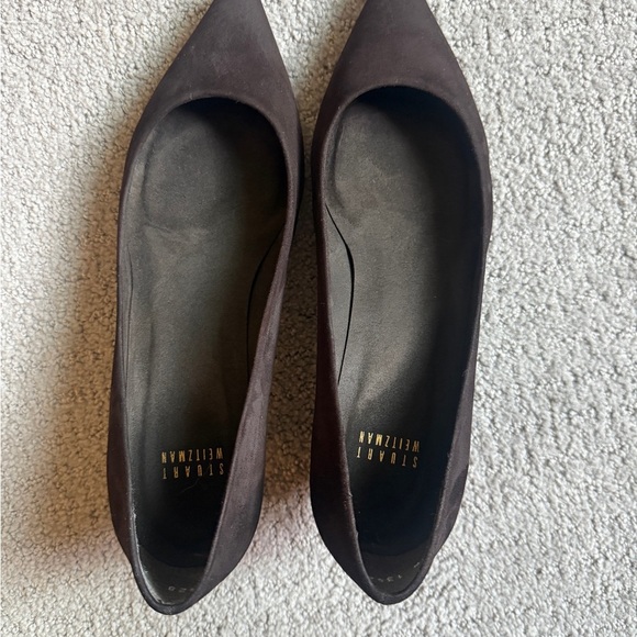 Stuart Weitzman Women's Suede Kitten Heels - Picture 4 of 5